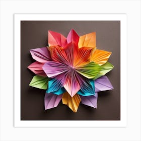 Origami Flower Flowers of stunning colors 1 Art Print