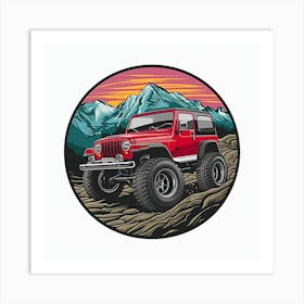 Adventure Car Vehicle Art Print