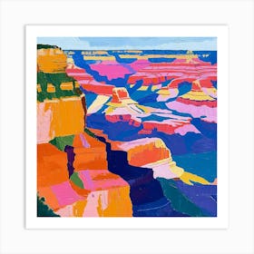 Colourful Abstract Grand Canyon National Park Usa 2 Art Print