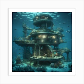 Underwater House Art Print