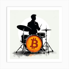 Bitcoin Drummer 1 Art Print