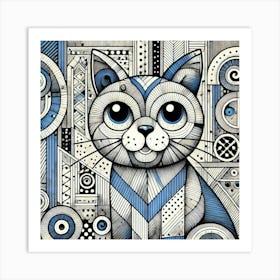 Mistrail City Cat Art Print