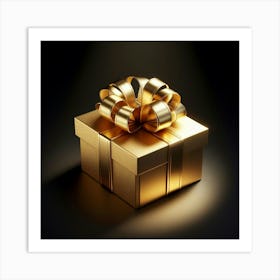 Gold Gift Box 1 Art Print