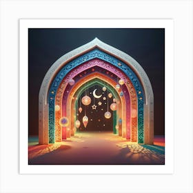 Islamic Muslim Holiday Background 1 Art Print