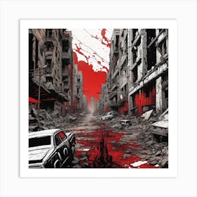 Streets of Blood Art Print