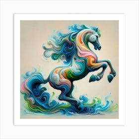 Colorful Horse 18 Art Print