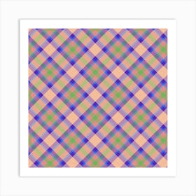 Plaid Fabric 17 Art Print