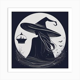 Witch In A Hat Art Print