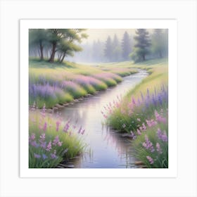 Delicate Splash Of Lavender Art Print