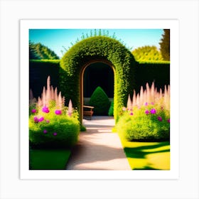 Into the garden. Beautiful garden Art Print