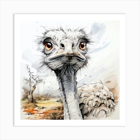 Ostrich 7 Art Print