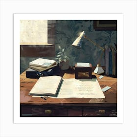 Desk Painting Art Print