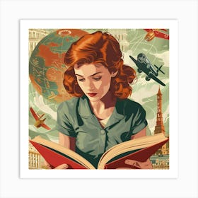 Soviet Themed Retro Learning Art Print