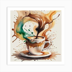 Coffee Splash 4 Art Print