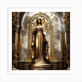 Statue Of The Virgin Mary 2 Art Print