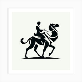 A man riding a camel 3 Art Print