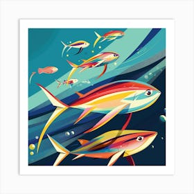 Shoal Of Fish Art Print