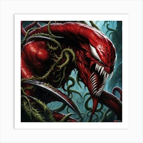 Venom red Art Print