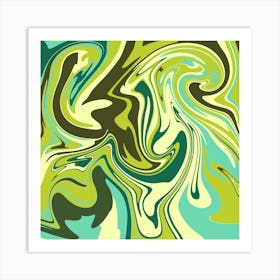 Serpent Swirl Square Art Print