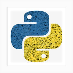 Distressed Python For Engineers Art Print