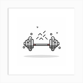 Dumbbell Icon Vector Illustration 1 Art Print