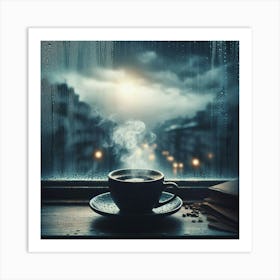 Coffee On The Window Sill 1 Art Print