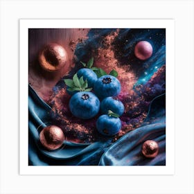 Painterly Masterpiece Cosmic Elegance Vibrant Art Print