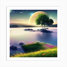 Moon In The Sky 2 Art Print