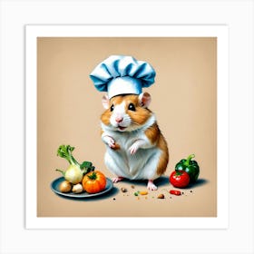 Chef Hamster 32 Art Print