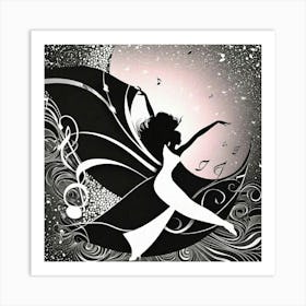 Black And White Fairy Art Print