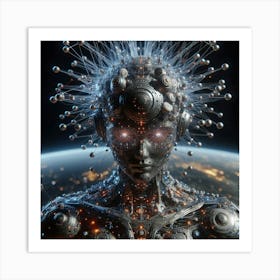 Futuristic Woman 3 Art Print