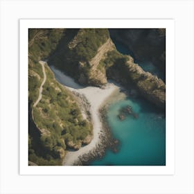 Aerial View Of A Cliff Art Print