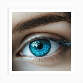 Blue Eye Stock Videos & Royalty-Free Footage Art Print
