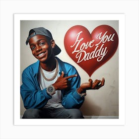 I Love You Daddy 1 Art Print