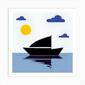 Sailboat On The Water Art Print