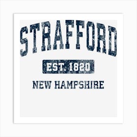 Strafford New Hampshire Nh Vintage Athletic Sports Design Art Print