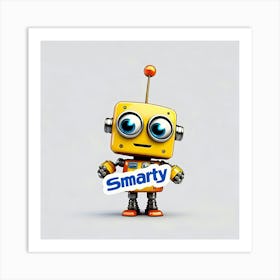 Smarty Robot Art Print