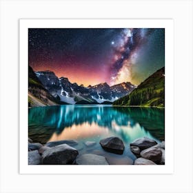 Milky Lake Art Print