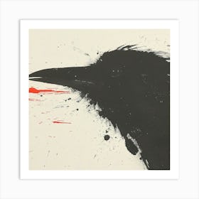 Crow Splash Head Art Print