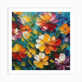 Colorful Flowers 27 Art Print