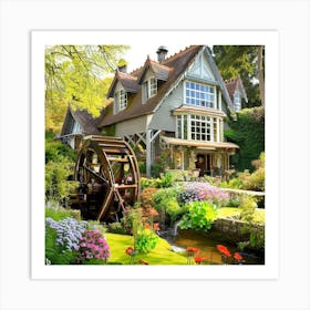 Classic woden house 5 Art Print