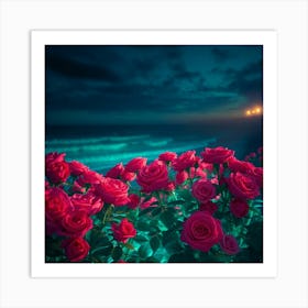 Roses On The Beach 20 Art Print