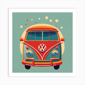 Vw Bus minimalistic style Art Print