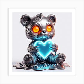 Teddy Bear With Heart 1 Art Print