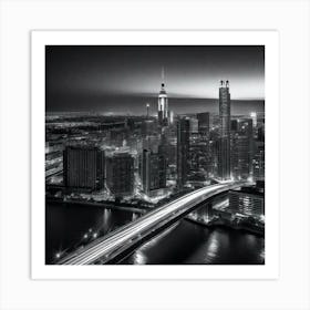 New York City At Night 15 Art Print