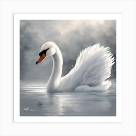 Elegant Swan Art Print