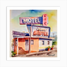 FM-67 DESERT MOTEL Art Print