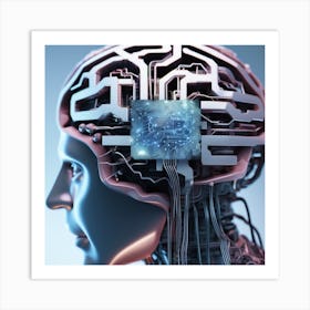 Cyborg Brain 5 Art Print