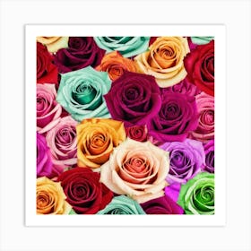 Colorful Roses 17 Art Print