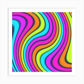 Swirl Twirl Design Pattern Waves Art Print